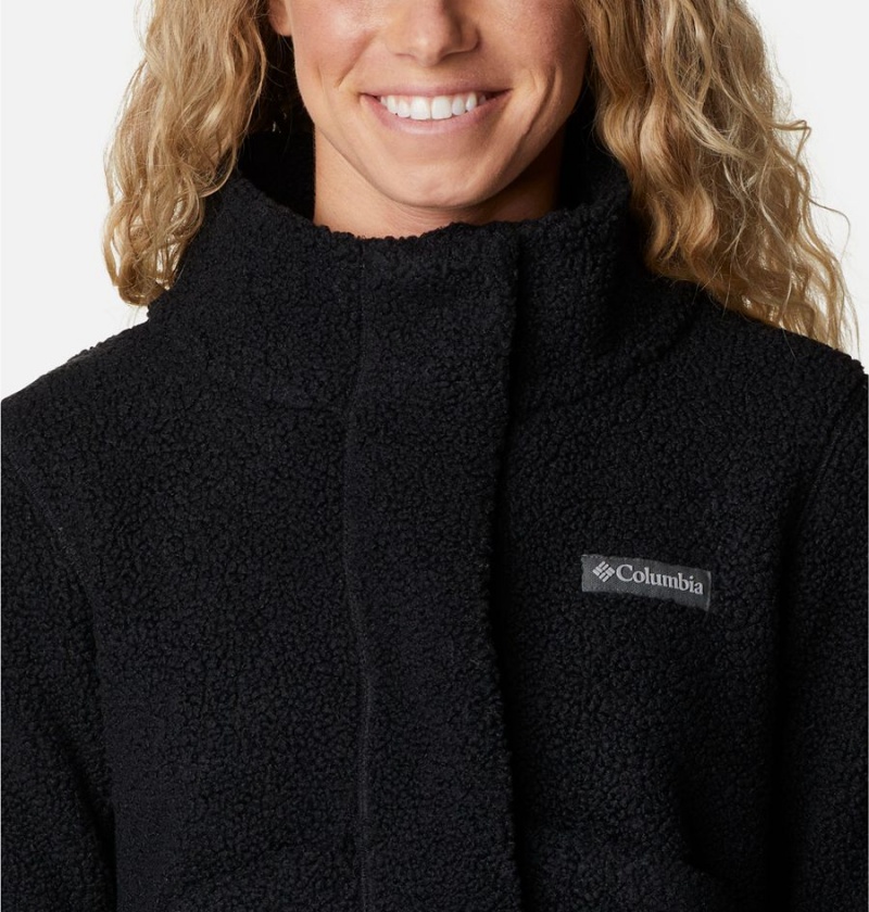 Black Columbia Panorama Snap Women's Fleece Jacket | 05479ZIBG