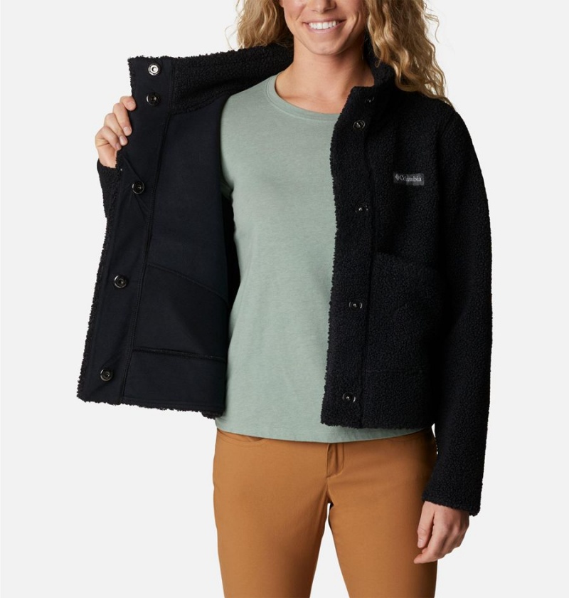 Black Columbia Panorama Snap Women's Fleece Jacket | 05479ZIBG