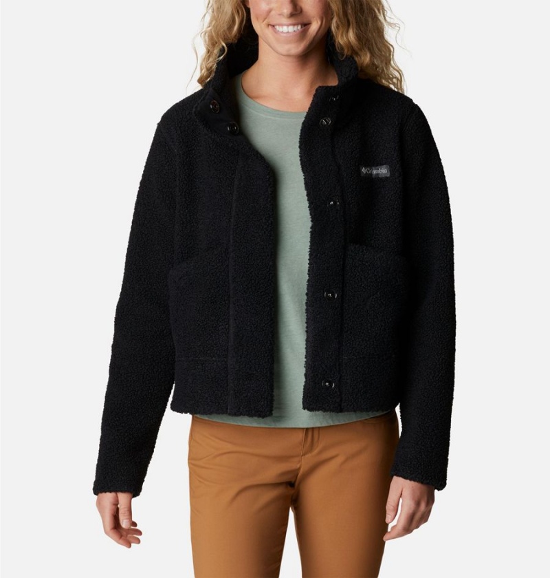 Black Columbia Panorama Snap Women's Fleece Jacket | 05479ZIBG