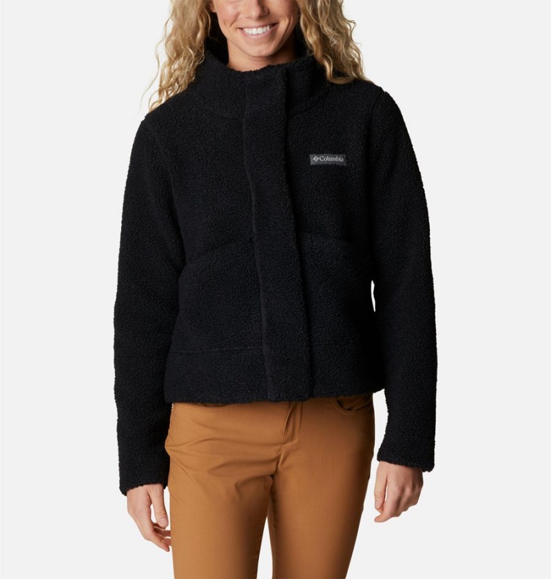 Black Columbia Panorama Snap Women\'s Fleece Jacket | 05479ZIBG