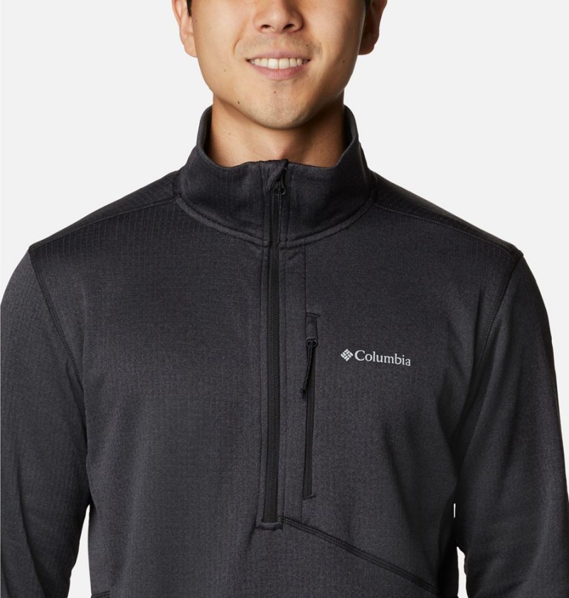 Black Columbia Park View Fleece Half Zip Men's Pullover | 03961LZBI