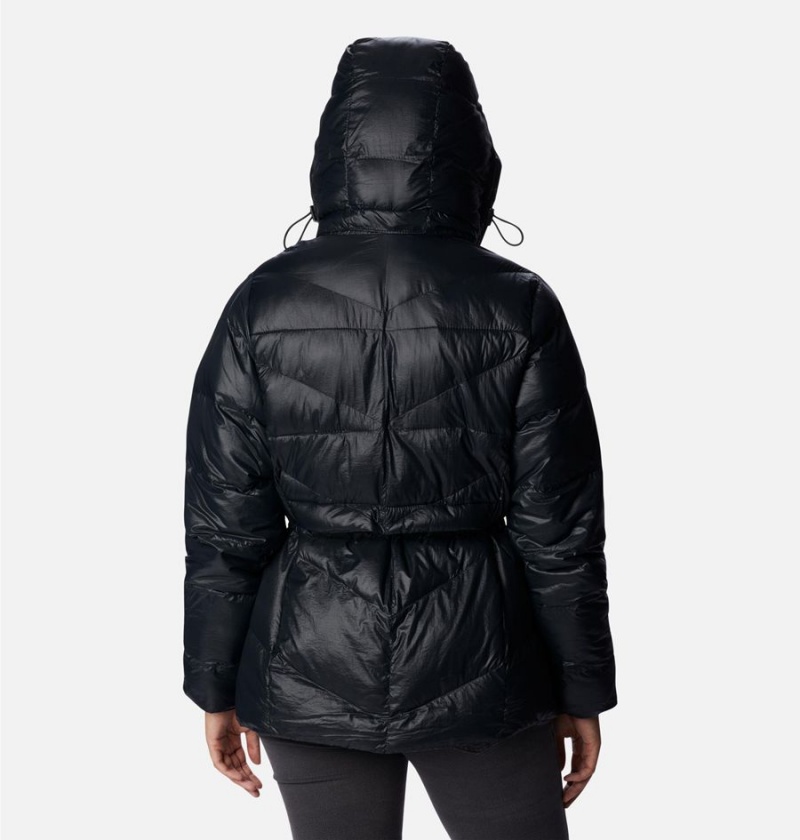 Black Columbia Peak to Park II Insulated Hooded Women's Puffer Jacket | 27096VRKG