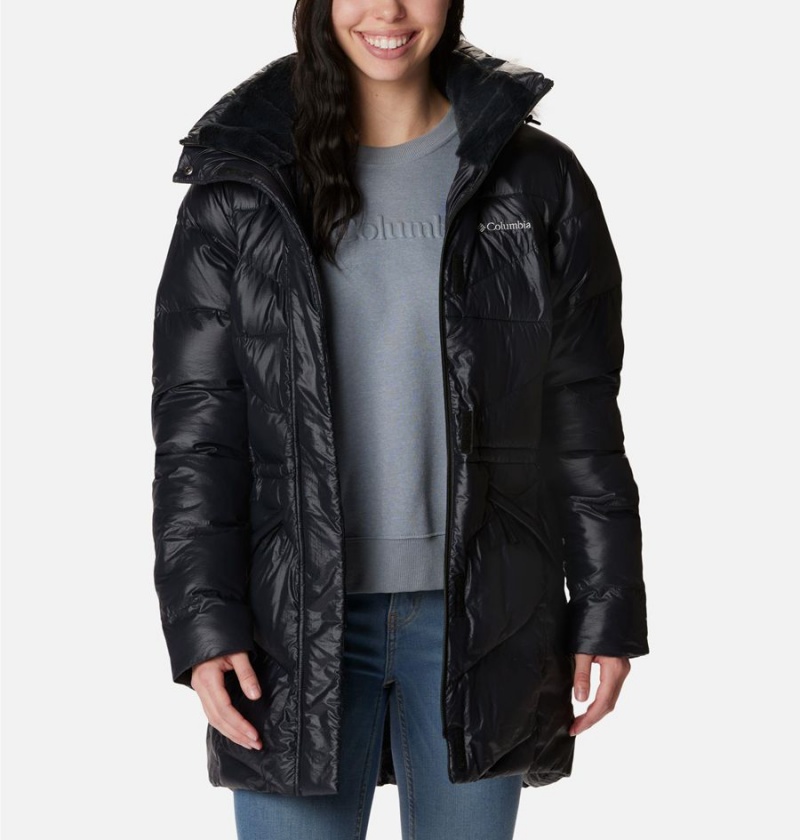 Black Columbia Peak to Park Mid Insulated Women's Puffer Jacket | 04398ZMHA