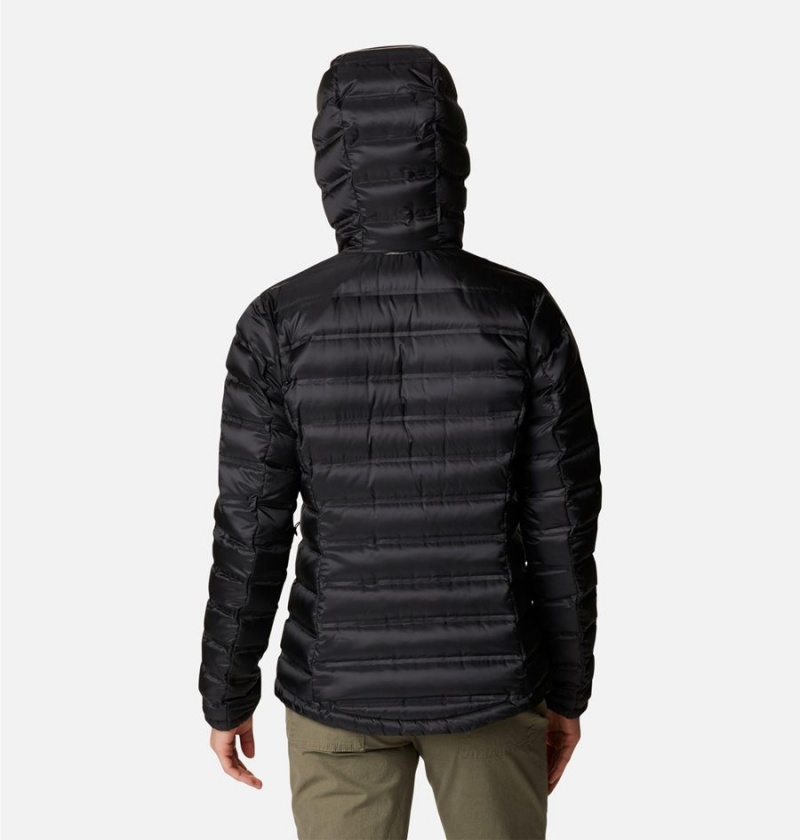 Black Columbia Pebble Peak Hooded Women's Puffer Jacket | 18576IWMV