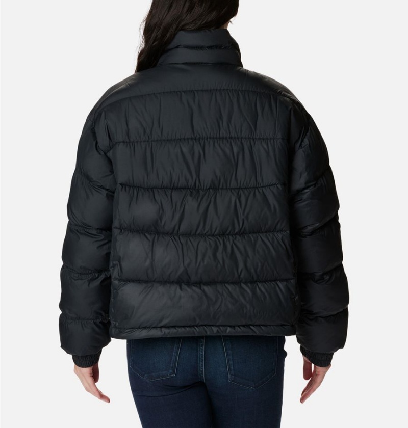 Black Columbia Pike Lake II Cropped Women's Puffer Jacket | 92751WQMA