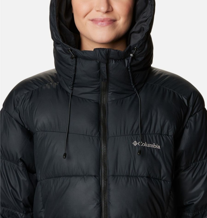 Black Columbia Pike Lake II Long Women's Puffer Jacket | 64732MZHY