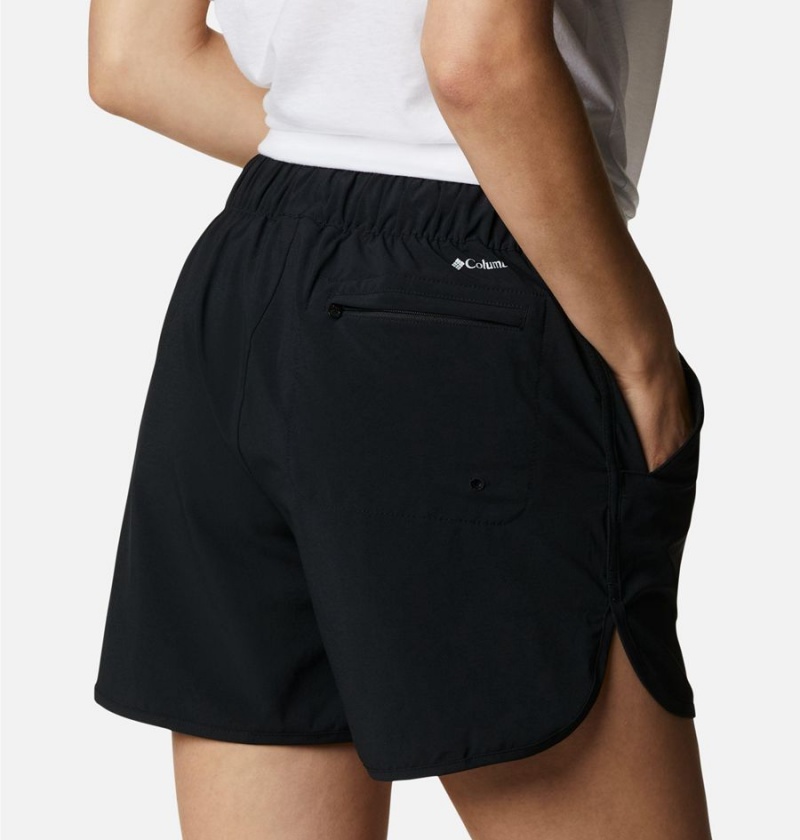 Black Columbia Pleasant Creek Stretch Women's Shorts | 58603EYAB