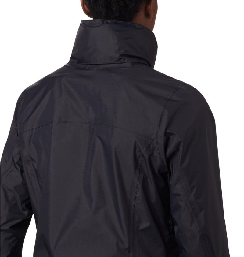 Black Columbia Pouration Women's Rain Jacket | 81760LFPO