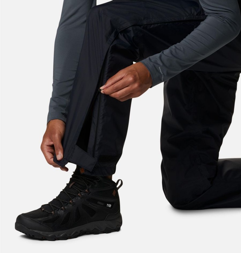 Black Columbia Pouring Adventure 2L Rain Men's Pants | 89432ELFM