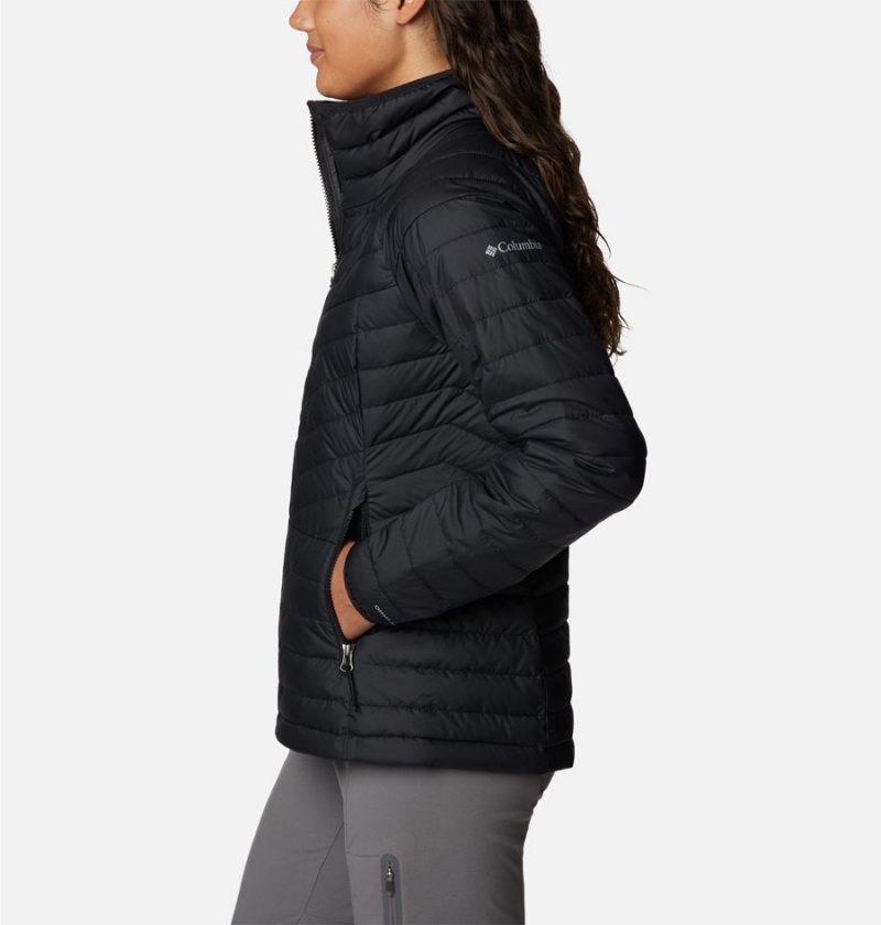 Black Columbia Powder Lite II Full Zip Women's Puffer Jacket | 43102FWHA