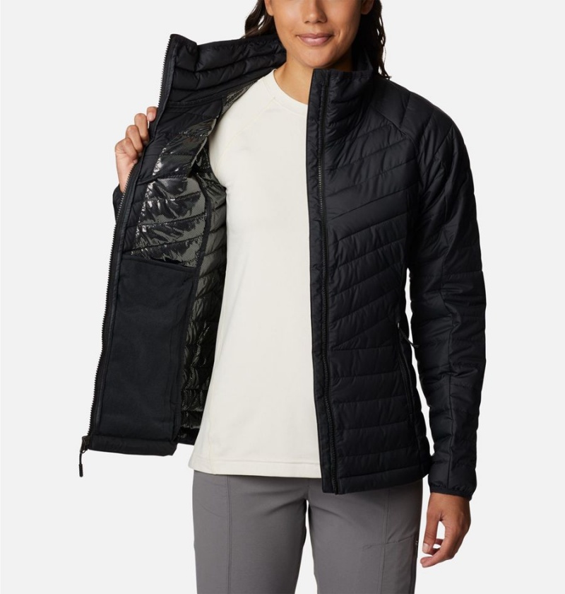 Black Columbia Powder Lite II Full Zip Women's Puffer Jacket | 43102FWHA