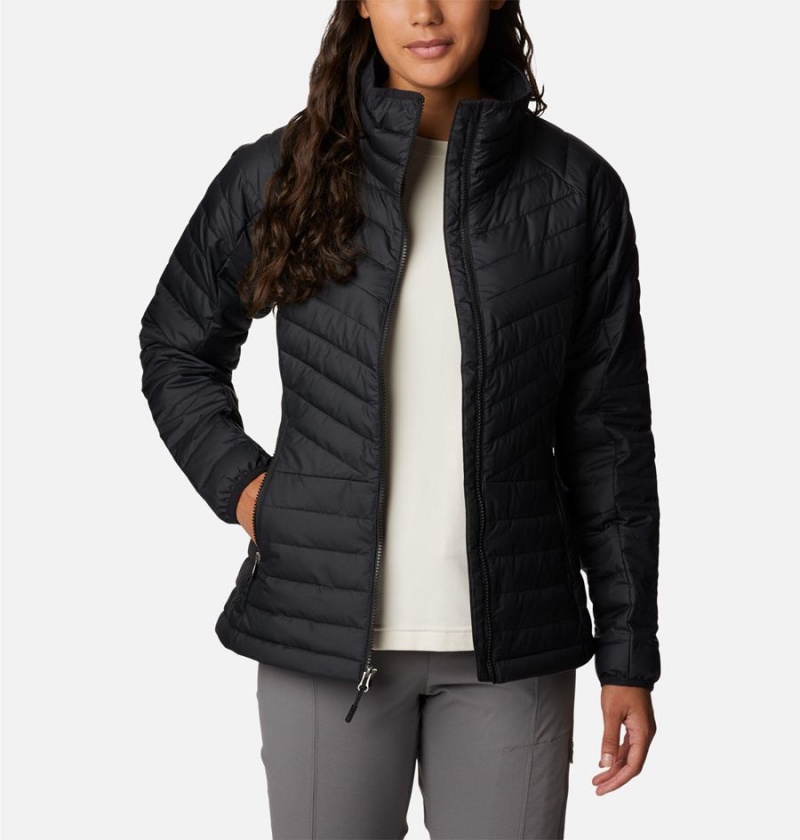 Black Columbia Powder Lite II Full Zip Women's Puffer Jacket | 43102FWHA