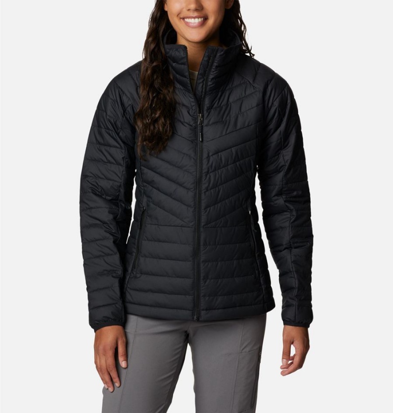 Black Columbia Powder Lite II Full Zip Women\'s Puffer Jacket | 43102FWHA