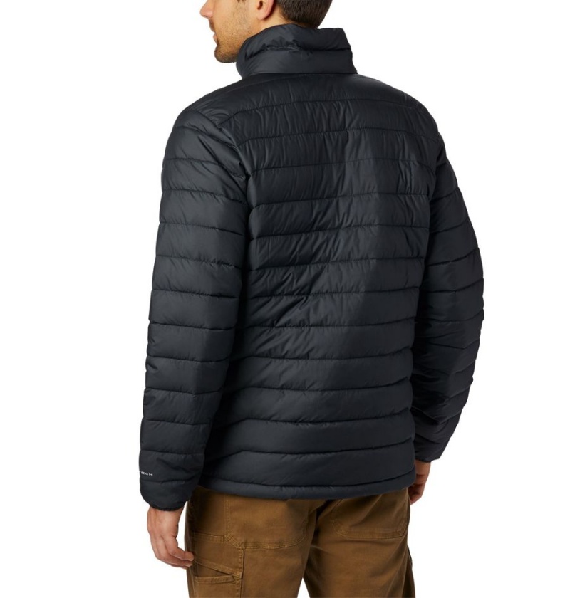 Black Columbia Powder Lite Insulated Men's Puffer Jacket | 81624UEAB