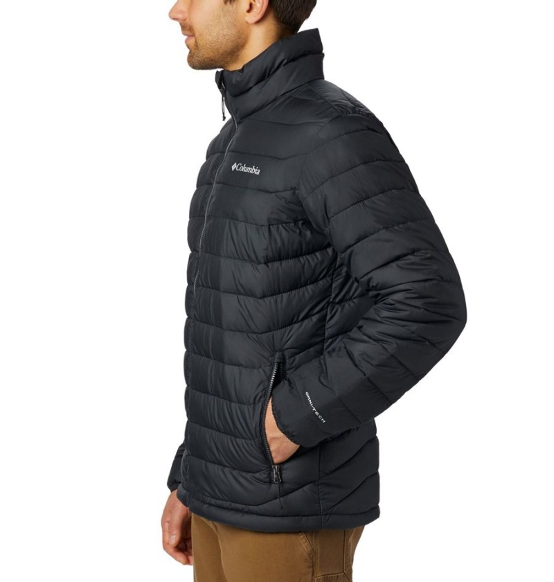 Black Columbia Powder Lite Insulated Men's Puffer Jacket | 81624UEAB