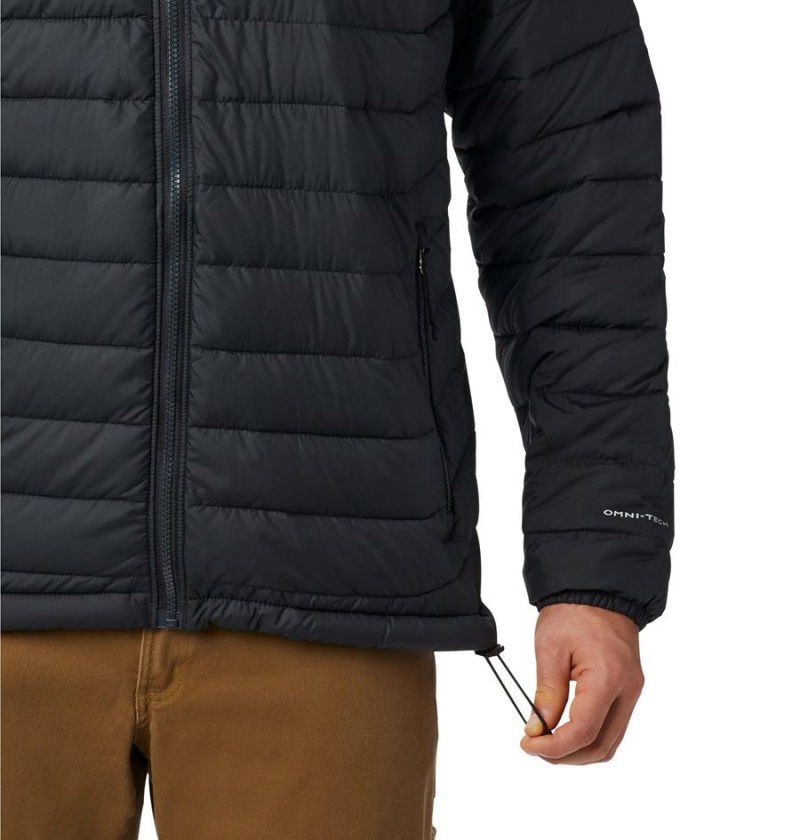 Black Columbia Powder Lite Insulated Men's Puffer Jacket | 81624UEAB