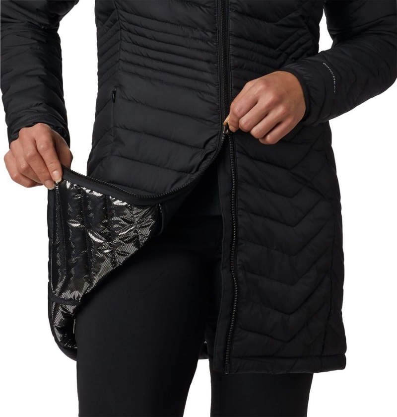 Black Columbia Powder Lite Mid Women's Puffer Jacket | 39861GQLT