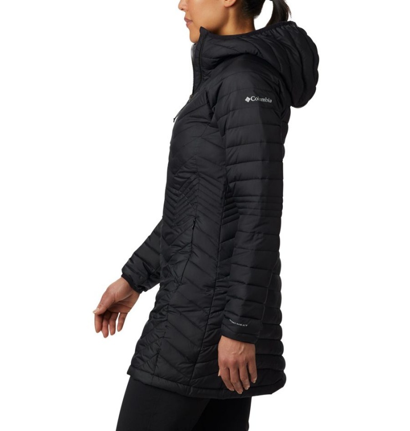 Black Columbia Powder Lite Mid Women's Puffer Jacket | 39861GQLT