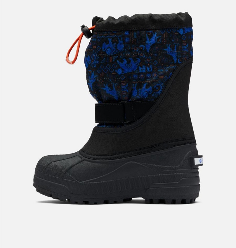 Black Columbia Powderbug Plus II Print Snow Kids' Boots | 93750GKDA