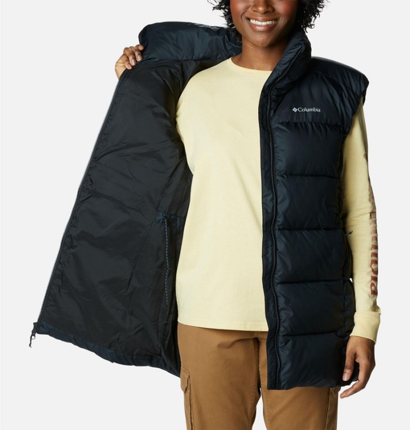 Black Columbia Puffect Mid Women's Vest | 53410ZCPT