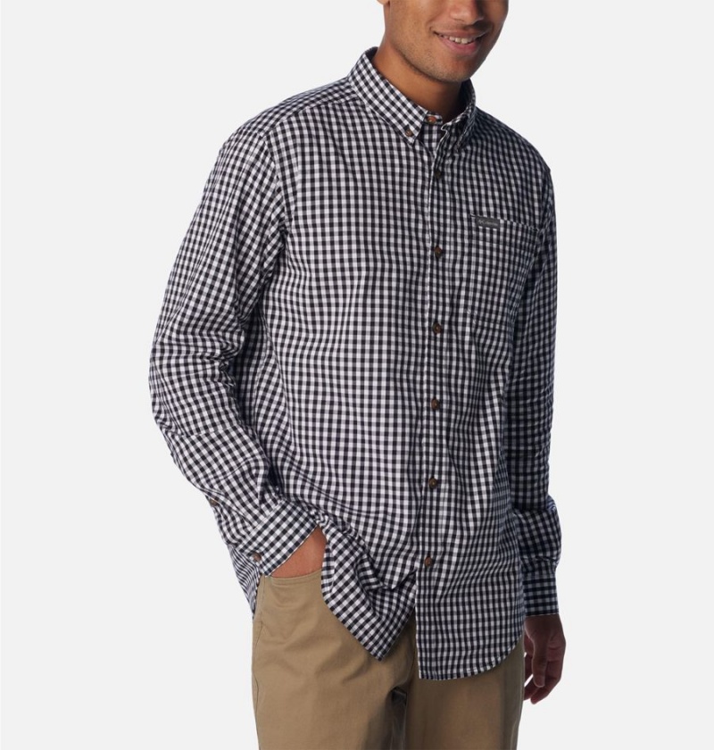 Black Columbia Rapid Rivers II Long Sleeve Men's Shirt | 12436HPOK