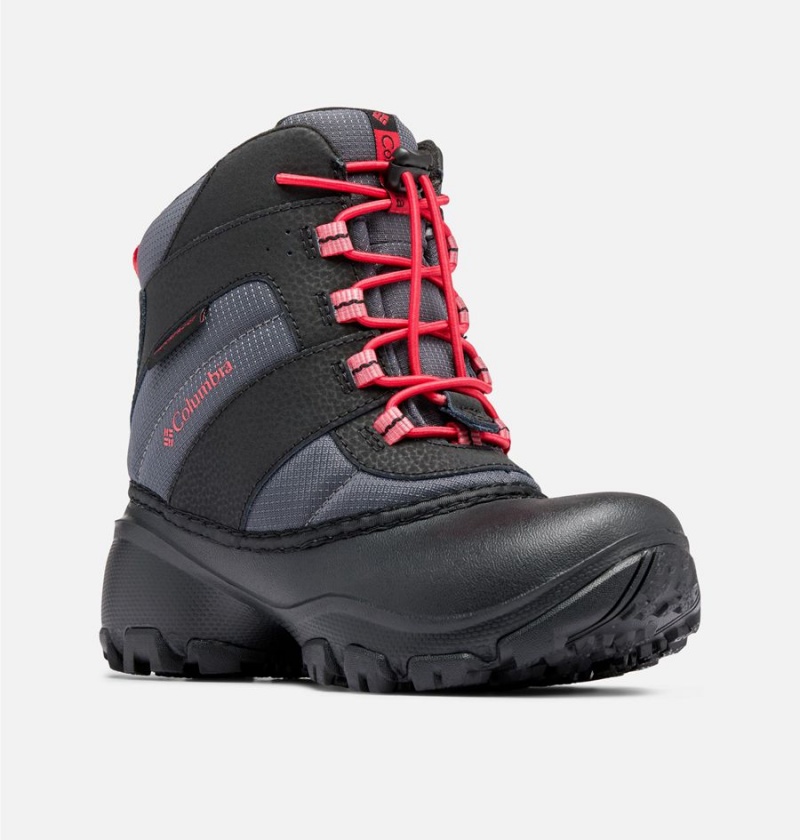 Black Columbia Rope Tow Waterproof Kids' Boots | 07584FZUW