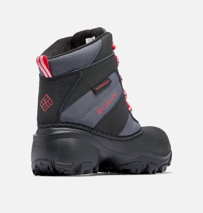 Black Columbia Rope Tow Waterproof Kids' Boots | 07584FZUW