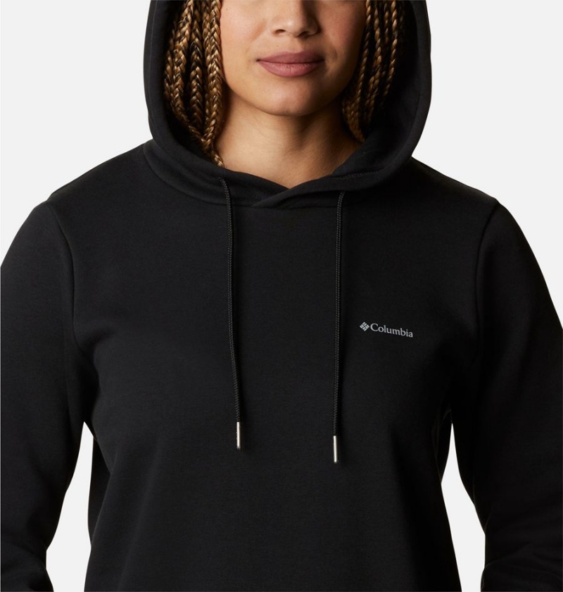 Black Columbia Rush Valley Long Women's Hoodie | 43721BJRI