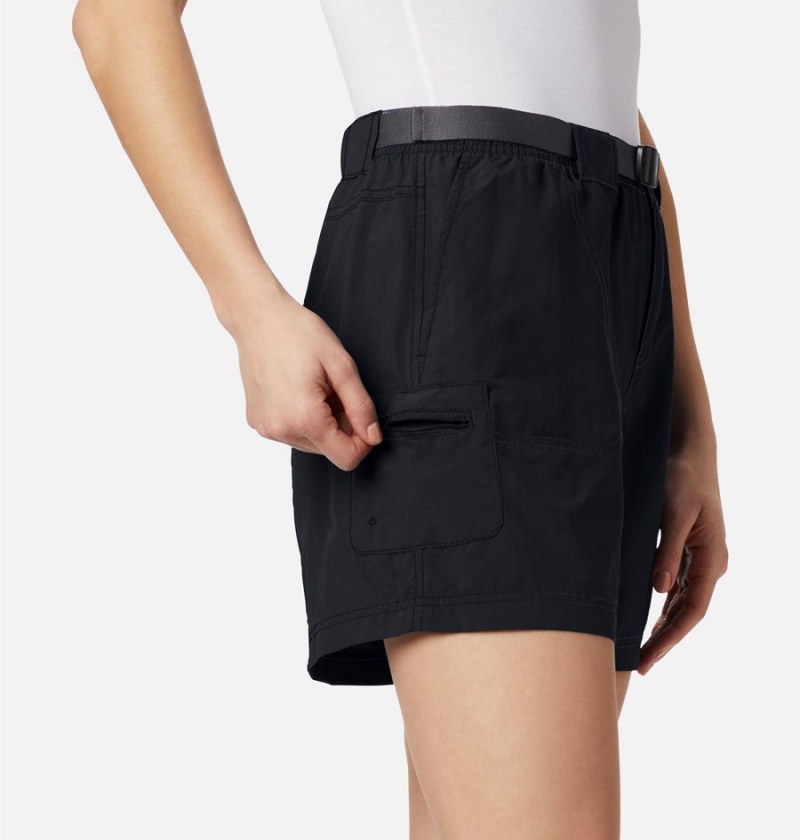 Black Columbia Sandy River Cargo Women's Shorts | 30947CBFP