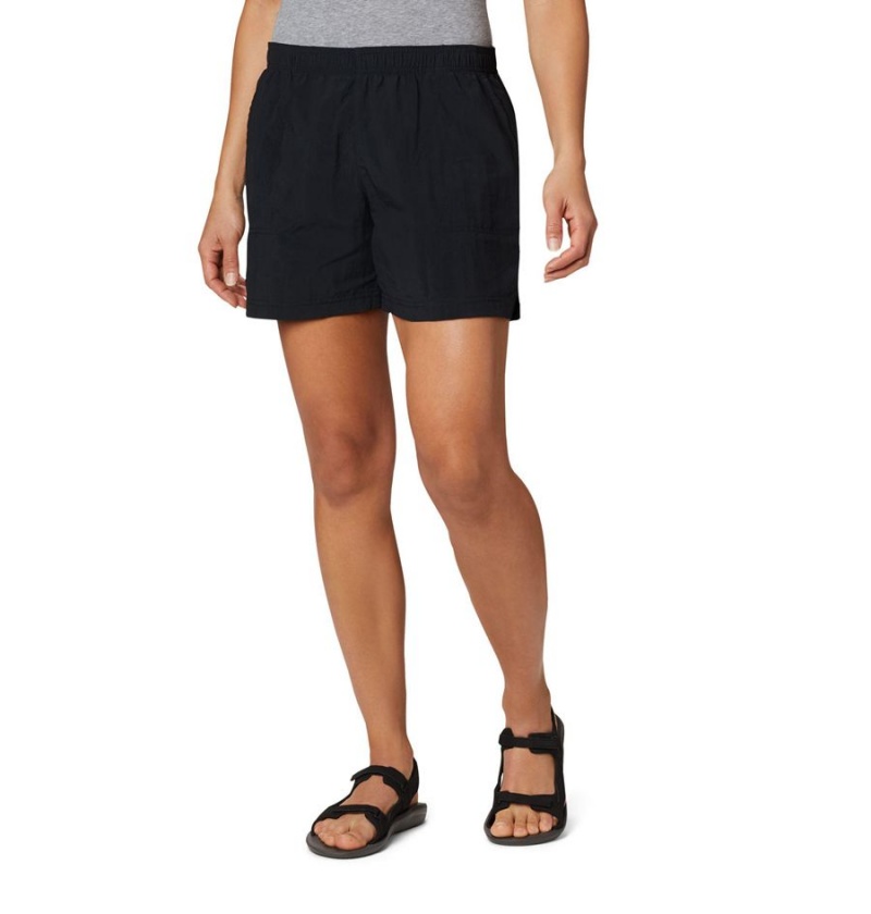 Black Columbia Sandy River Women\'s Shorts | 06582WCSF