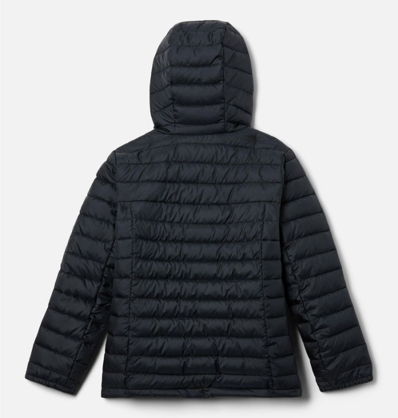 Black Columbia Silver Falls Hooded Kids' Jacket | 24306GNWT