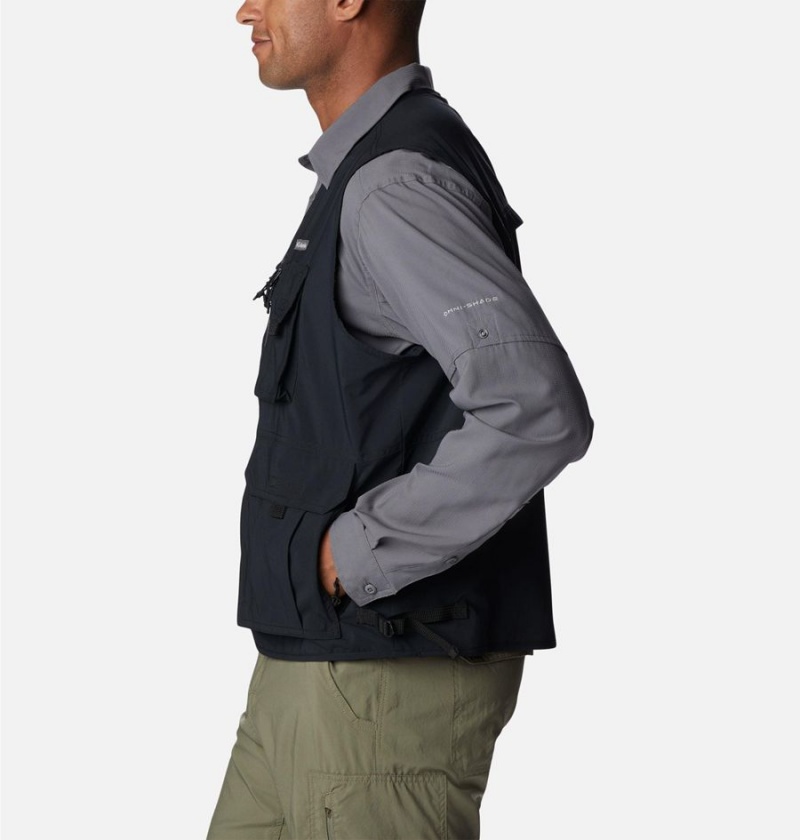 Black Columbia Silver Ridge Utility Men's Vest | 03619BKHR