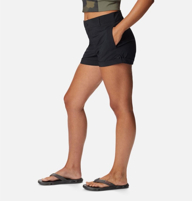 Black Columbia Silver Ridge Utility Women's Shorts | 03812ZVFN