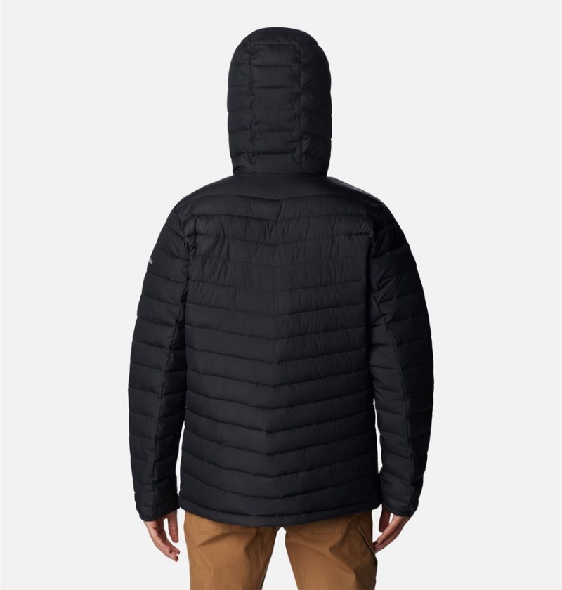 Black Columbia Slope Edge Hooded Insulated Men's Puffer Jacket | 96041KJZY