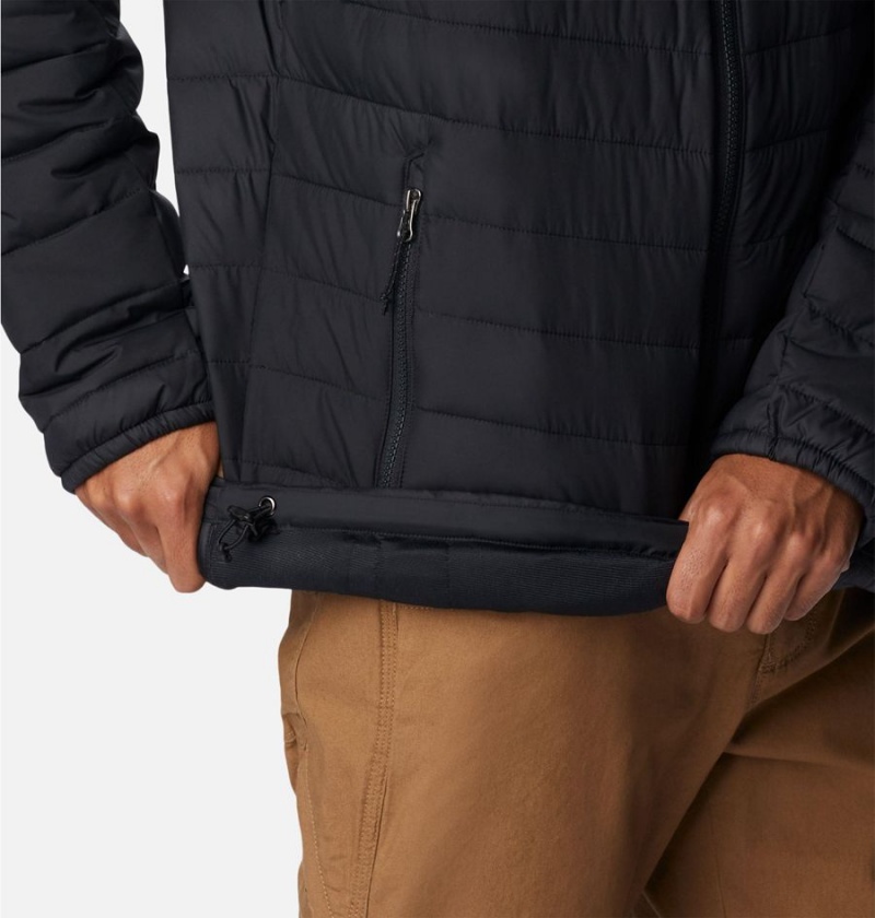 Black Columbia Slope Edge Hooded Insulated Men's Puffer Jacket | 96041KJZY