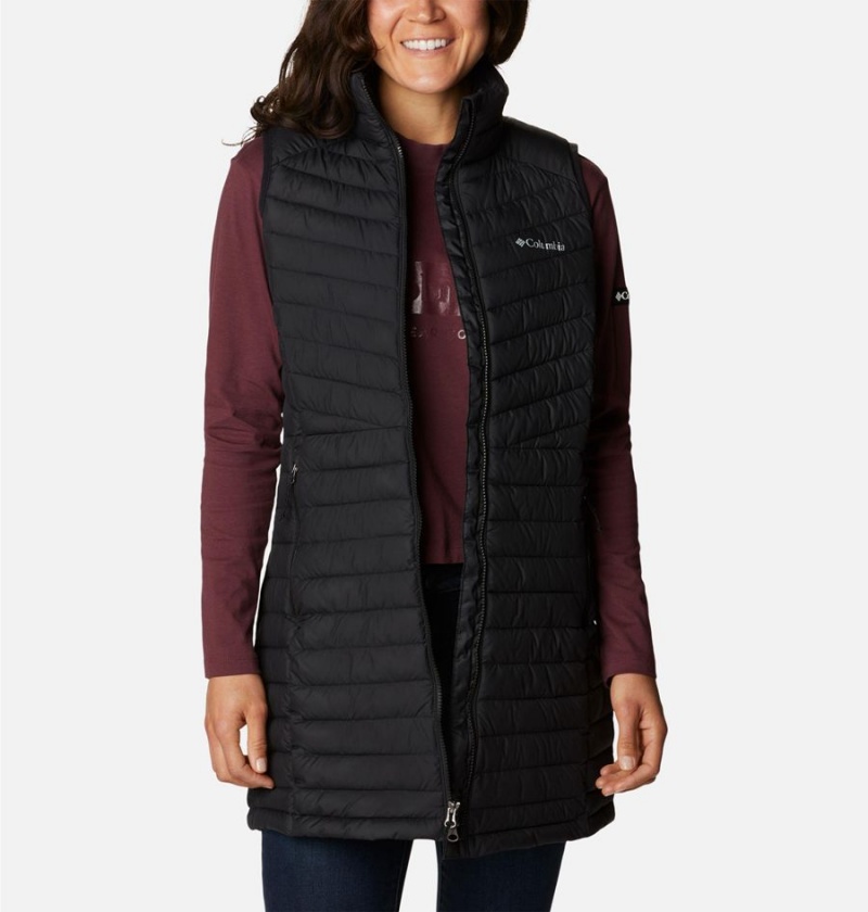 Black Columbia Slope Edge Long Women's Vest | 92508JZIX