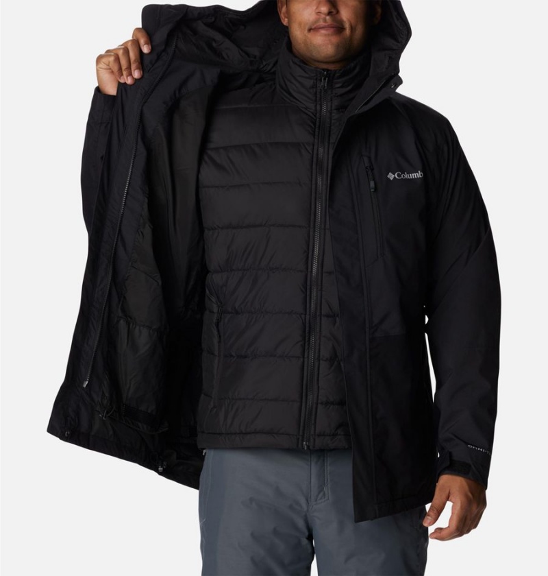 Black Columbia Snow Glide Interchange Men's 3 In 1 Jackets | 79183SHEP