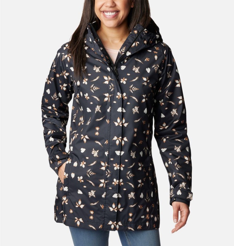 Black Columbia Splash A Little II Women\'s Rain Jacket | 74580GUIL