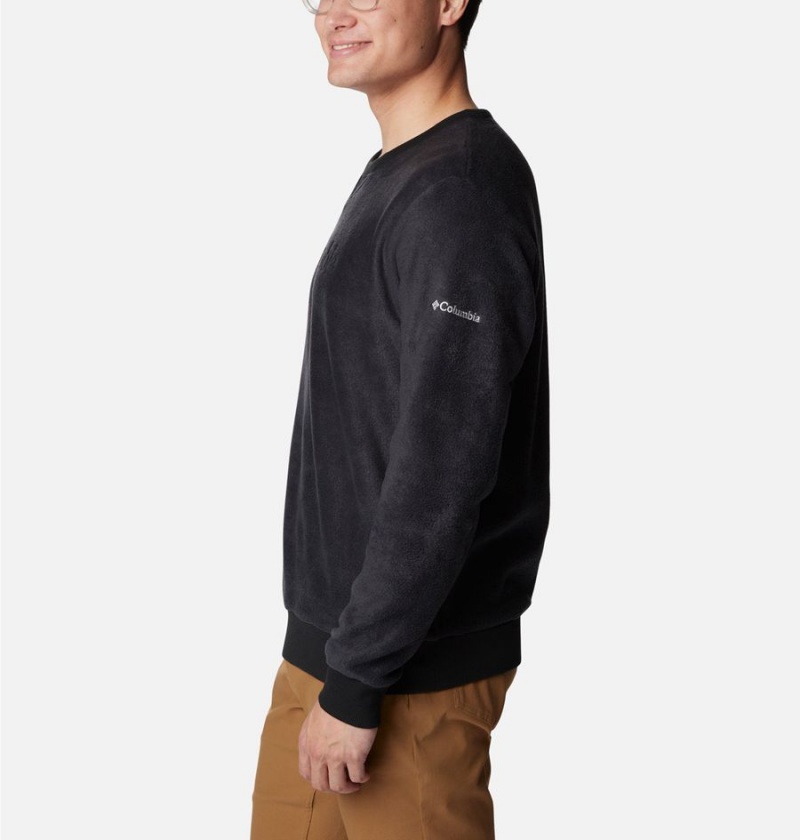 Black Columbia Steens Mountain Crew Top 2.0 Men's Pullover | 27349VQKZ