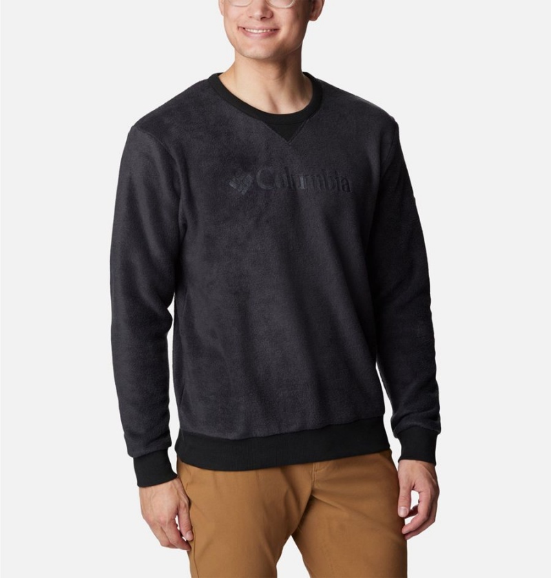 Black Columbia Steens Mountain Crew Top 2.0 Men's Pullover | 27349VQKZ