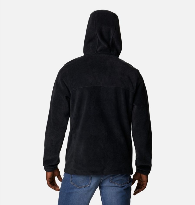 Black Columbia Steens Mountain Full Zip Hoodie Men's Fleece Jacket | 03712ABPS