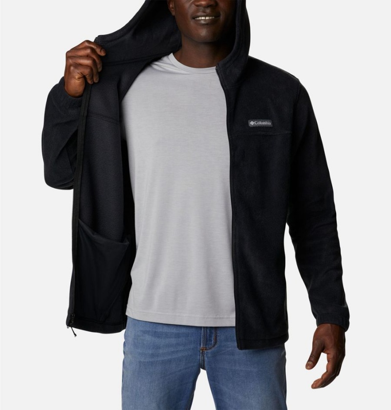 Black Columbia Steens Mountain Full Zip Hoodie Men's Fleece Jacket | 03712ABPS