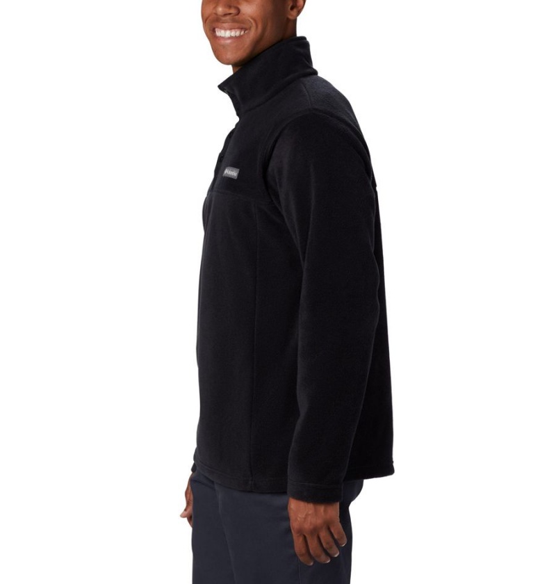 Black Columbia Steens Mountain Half Snap Fleece Men's Pullover | 58634WIBD