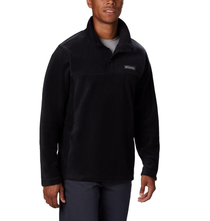 Black Columbia Steens Mountain Half Snap Fleece Men's Pullover | 58634WIBD