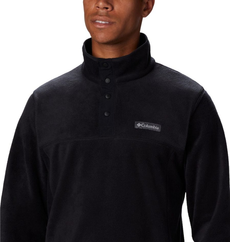 Black Columbia Steens Mountain Half Snap Fleece Men's Pullover | 58634WIBD