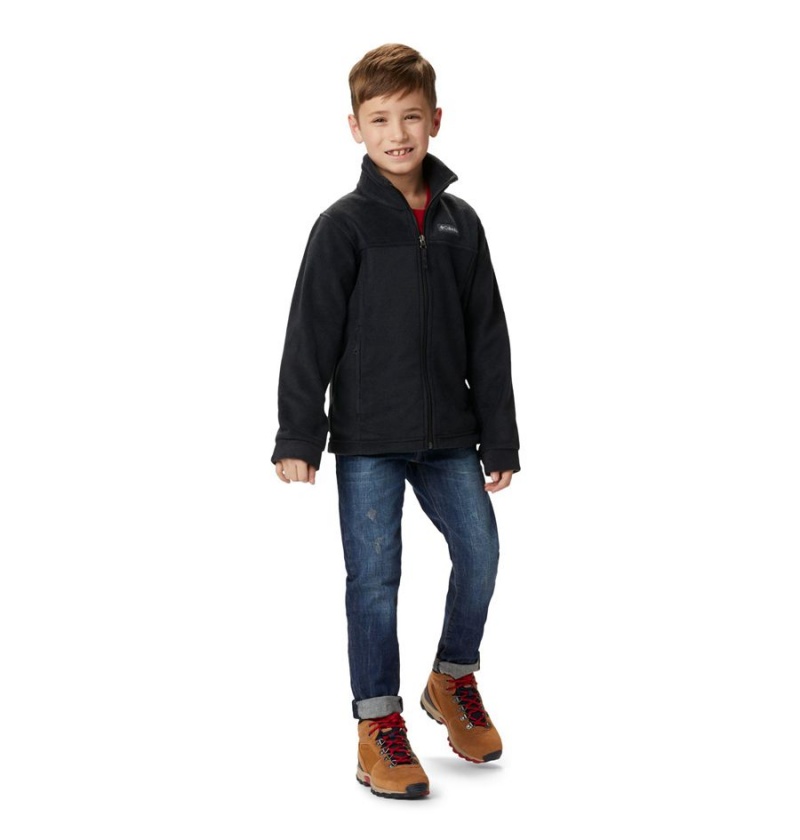 Black Columbia Steens Mountain II Fleece Kids' Jacket | 45109AMJV