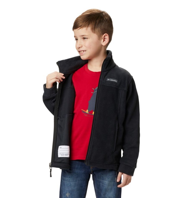 Black Columbia Steens Mountain II Fleece Kids' Jacket | 45109AMJV