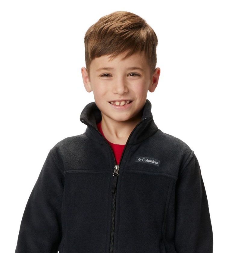 Black Columbia Steens Mountain II Fleece Kids' Jacket | 45109AMJV