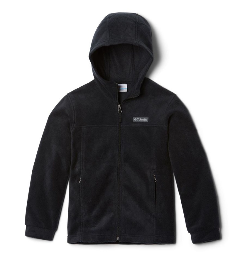 Black Columbia Steens Mountain II Fleece Hooded Kids\' Jacket | 64308XEFT