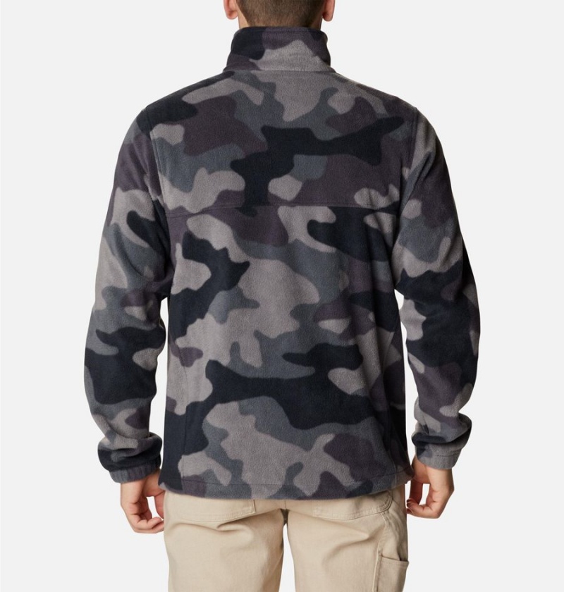 Black Columbia Steens Mountain Printed Men's Fleece Jacket | 58204SPHC